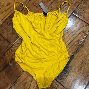 J. Crew Yellow One-Piece Bodysuit with Adjustable Straps